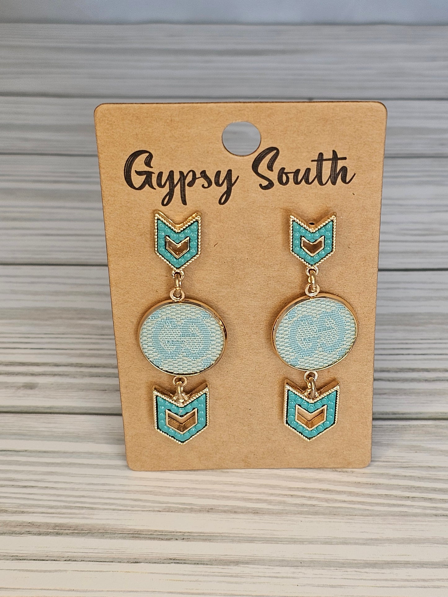 Gypsy South Gucci Upcycled Turquoise Earrings