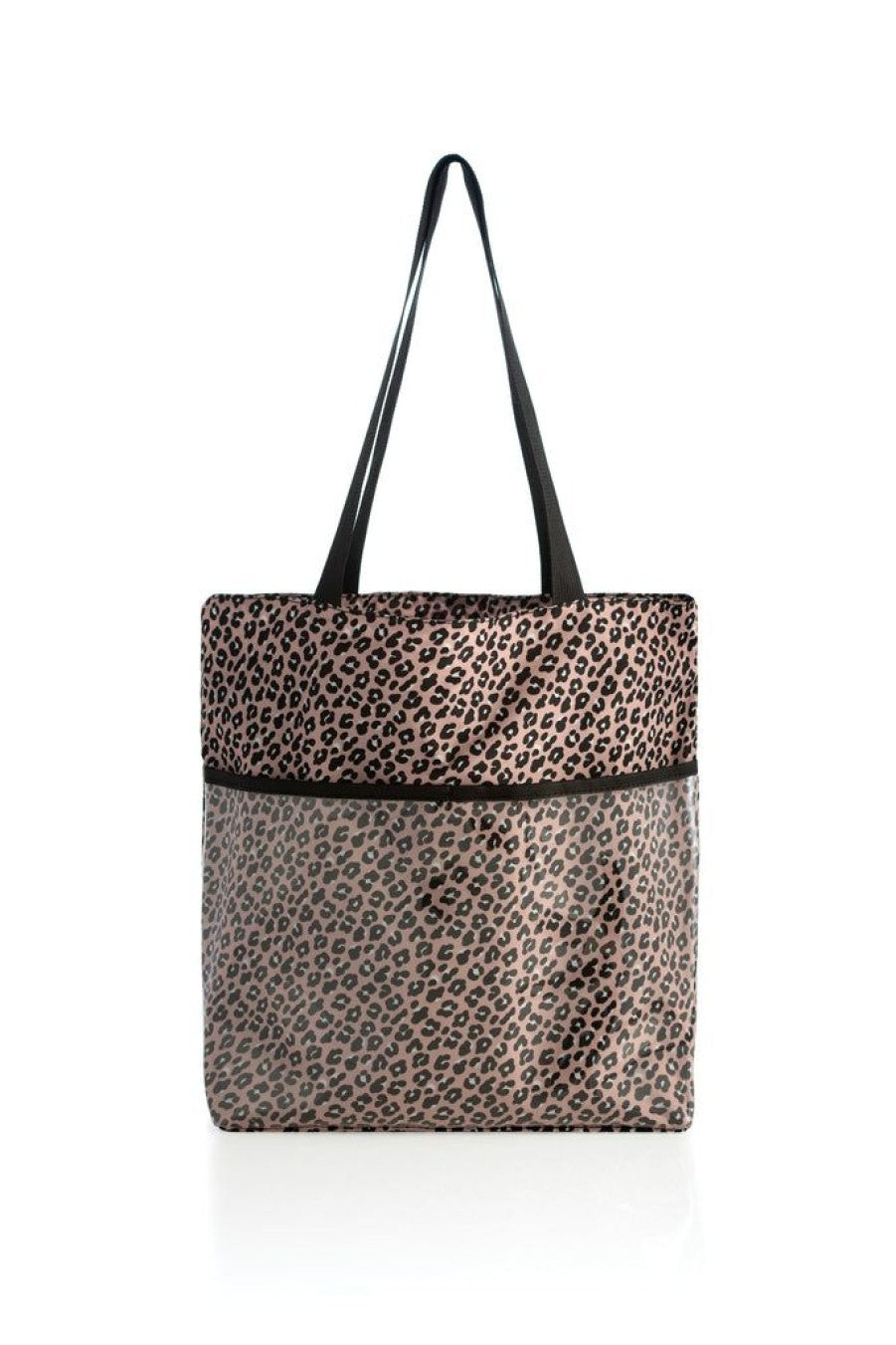 Leopard Print Bag with Flip Flops