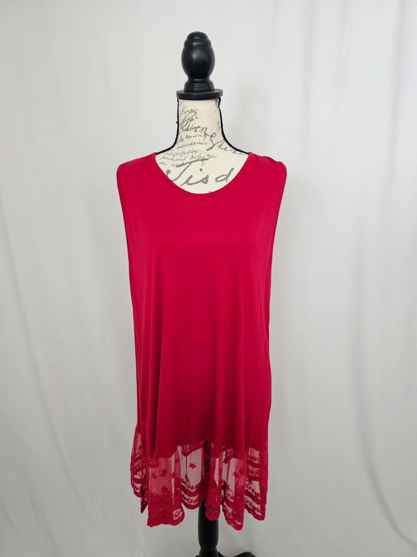 Grace + Emma Tunic Top with Lace Trim