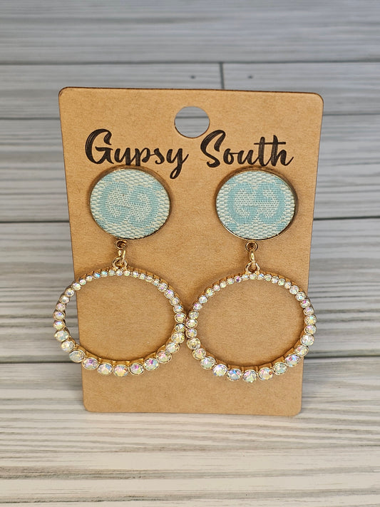 Gypsy South Upcycled Gucci Rhinestone Earrings
