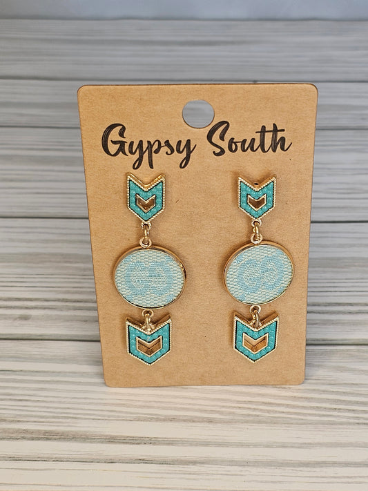 Gypsy South Gucci Upcycled Turquoise Earrings