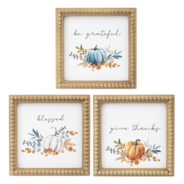 Fall Beaded Wall Decor with Positive Quotes