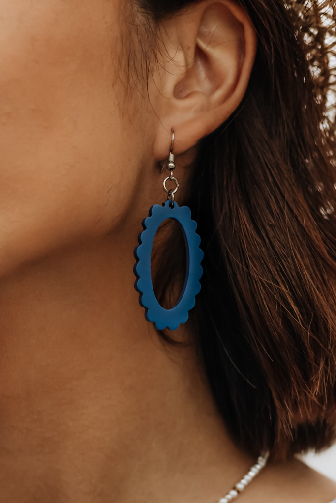 Crowned Free-Selah Earrings-Blue