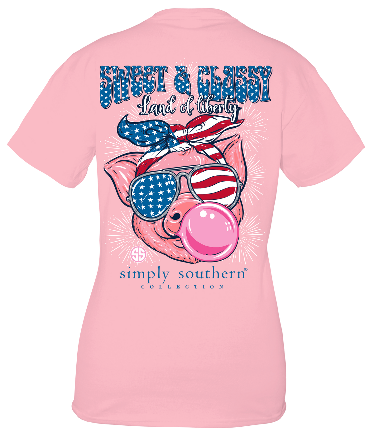 Simply Southern Sweet and Classy Land of the Liberty USA Short Sleeve Shirt
