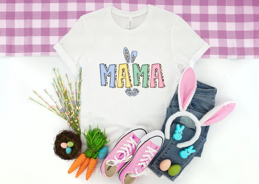 MAMA Blue Bunny Easter Shirt